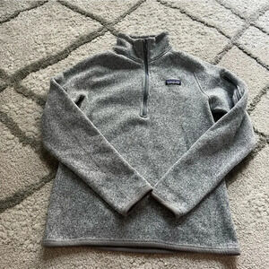 Patagonia Better sweater gray quarter zip arm pocket size medium